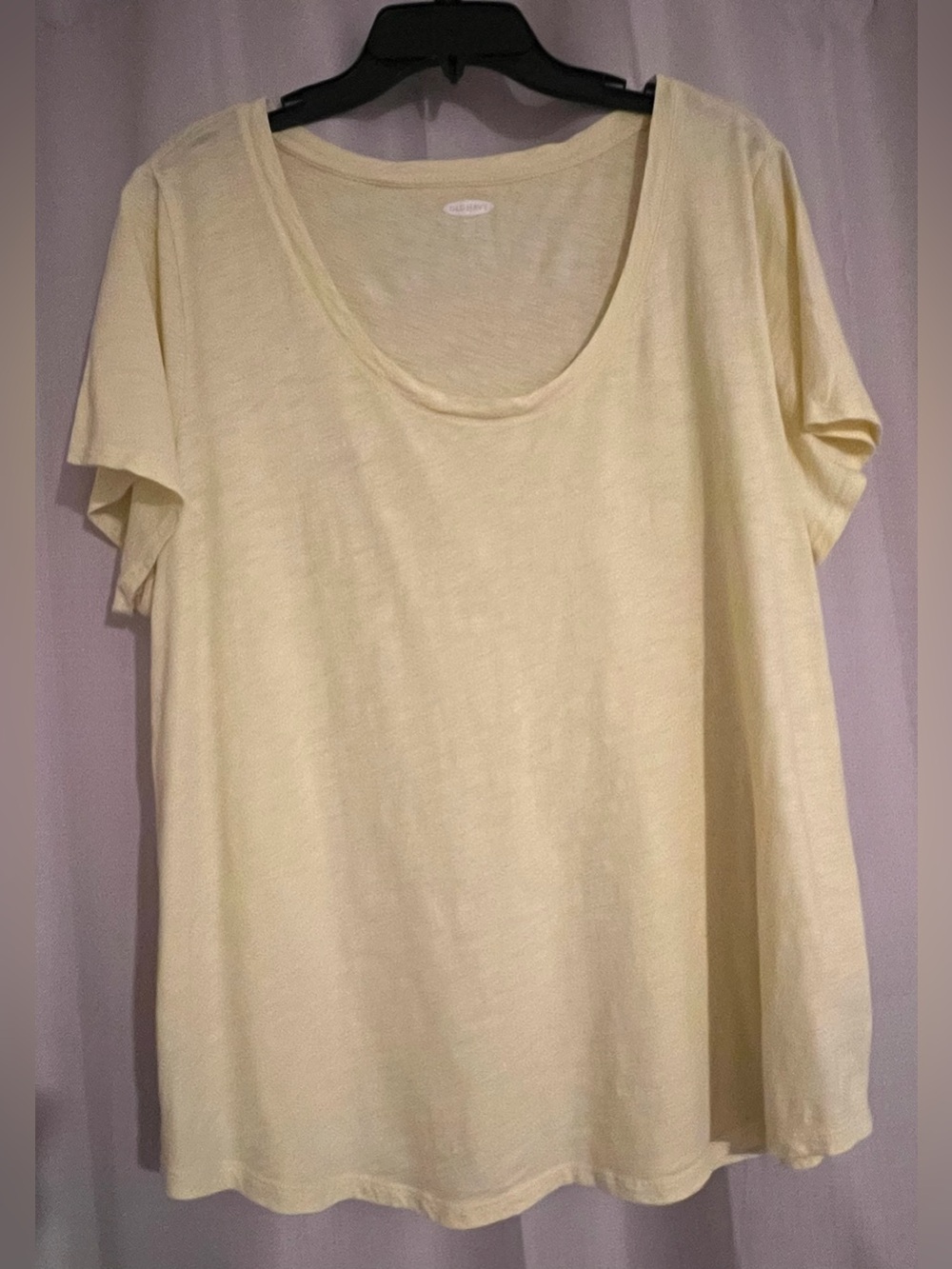 Old Navy EveryWear Women’s XXL Tall Yellow Scoop Neck T-Shirt